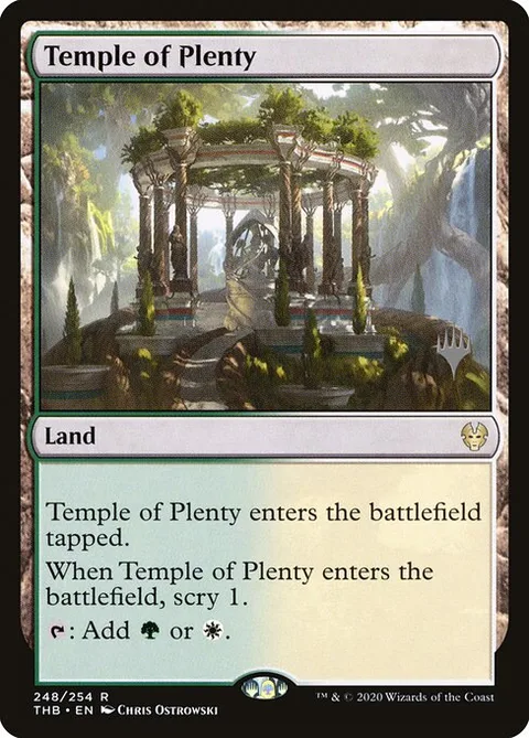 Temple of Plenty, card 248p from Theros Beyond Death Promos