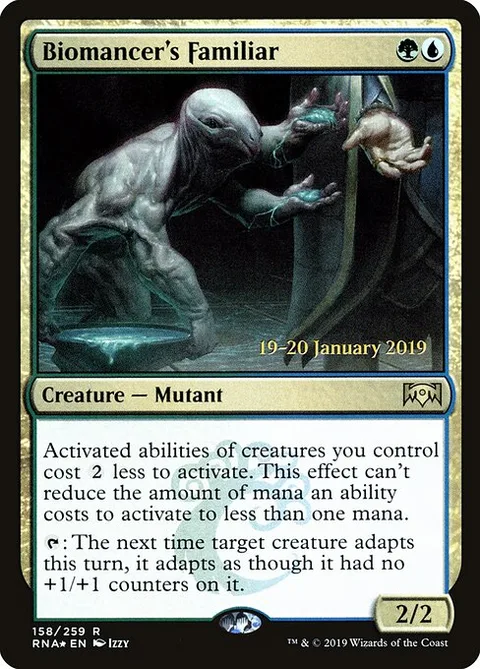Biomancer's Familiar, card 158s from Ravnica Allegiance Promos