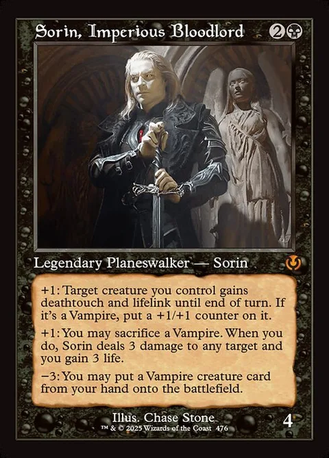 Sorin, Imperious Bloodlord, carte 476 de Innistrad Remastered