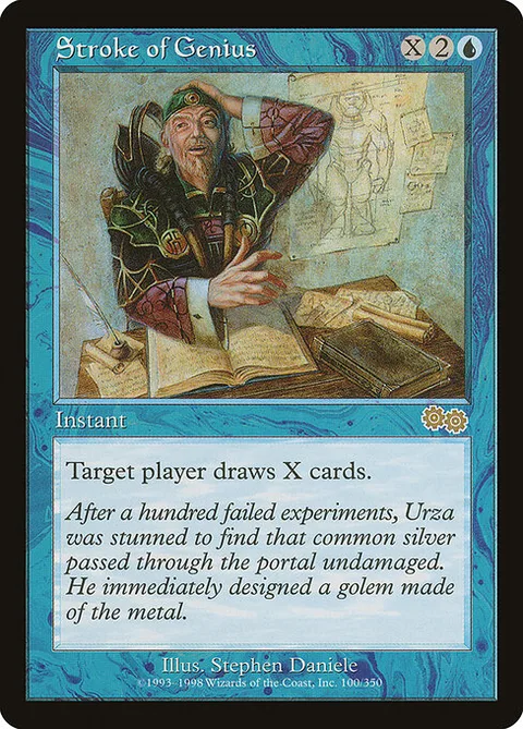 Stroke of Genius, card 100 from Urza's Saga