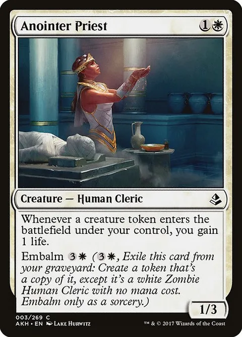 Anointer Priest, card 3 from Amonkhet