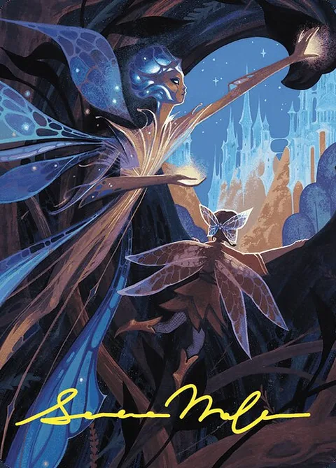 Kindred Discovery // Kindred Discovery, card 67 from Wilds of Eldraine Art Series