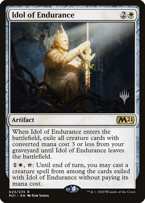 Idol of Endurance, card 23p from Core Set 2021 Promos