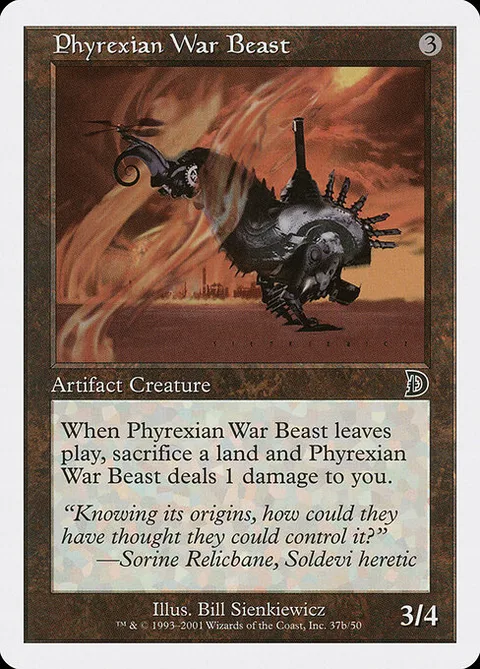 Phyrexian War Beast, carte 37b de Deckmasters