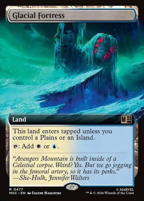 Glacial Fortress, card 477 from Marvel Super Heroes Commander
