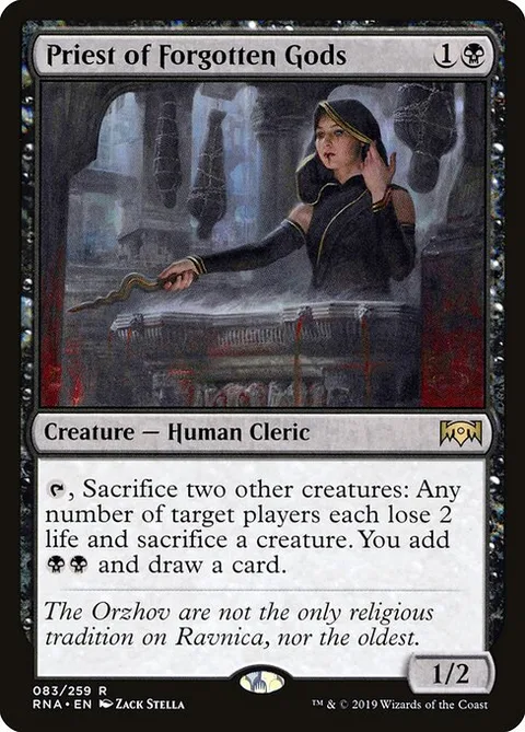 Priest of Forgotten Gods, card 83 from Ravnica Allegiance