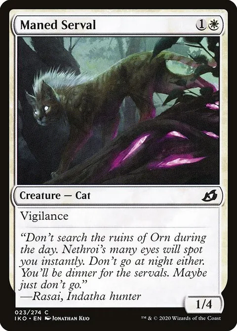 Maned Serval, card 23 from Ikoria: Lair of Behemoths