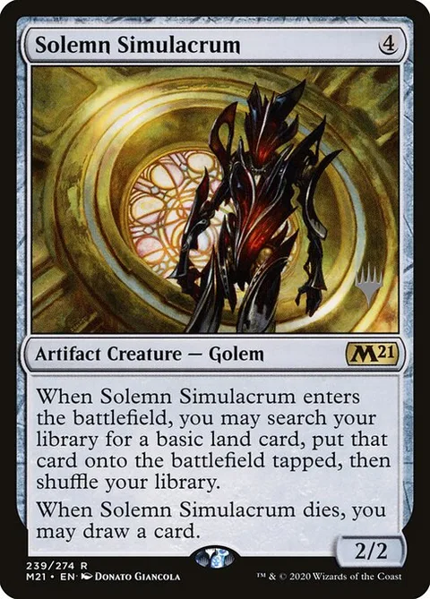Solemn Simulacrum, carte 239p de Core Set 2021 Promos