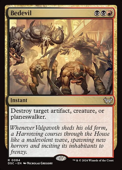 Bedevil, card 84 from Duskmourn: House of Horror Commander