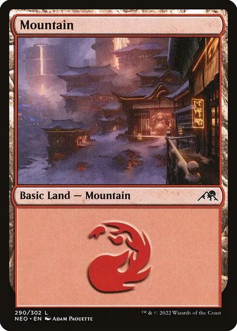 Mountain, carte 290 de Kamigawa: Neon Dynasty