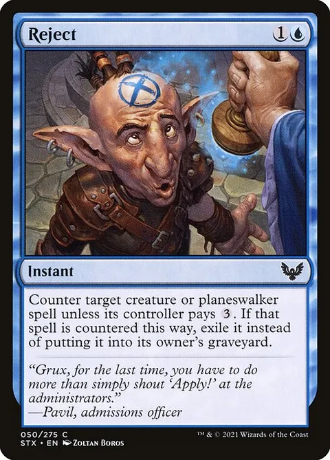 Reject, card 50 from Strixhaven: School of Mages