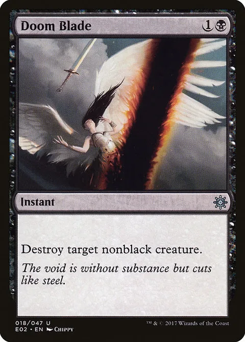Doom Blade, card 18 from Explorers of Ixalan