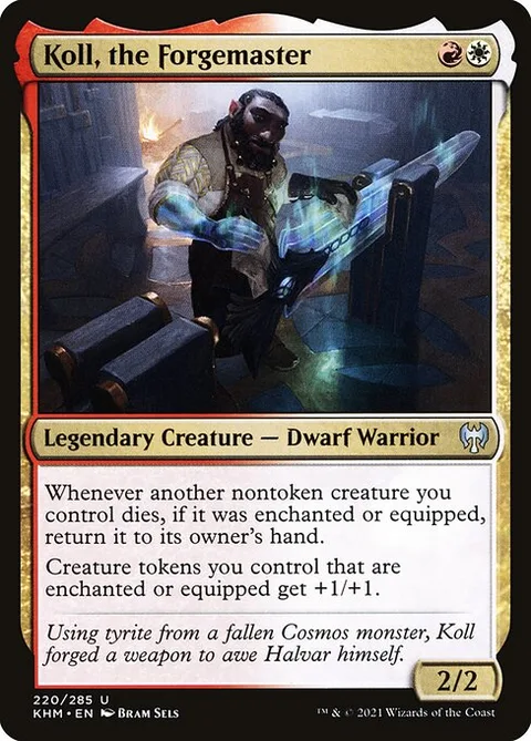Koll, the Forgemaster, card 220 from Kaldheim