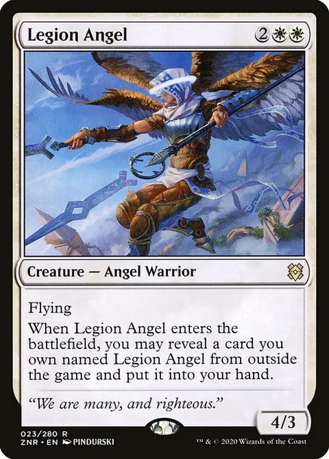 Legion Angel, card 23 from Zendikar Rising