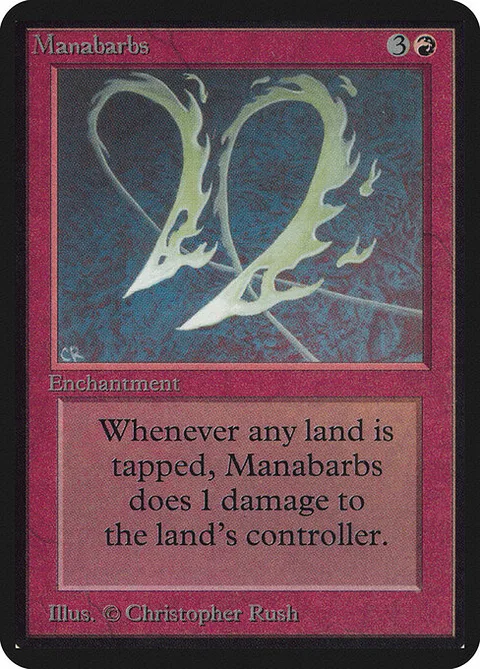 Manabarbs, card 163 from Limited Edition Alpha