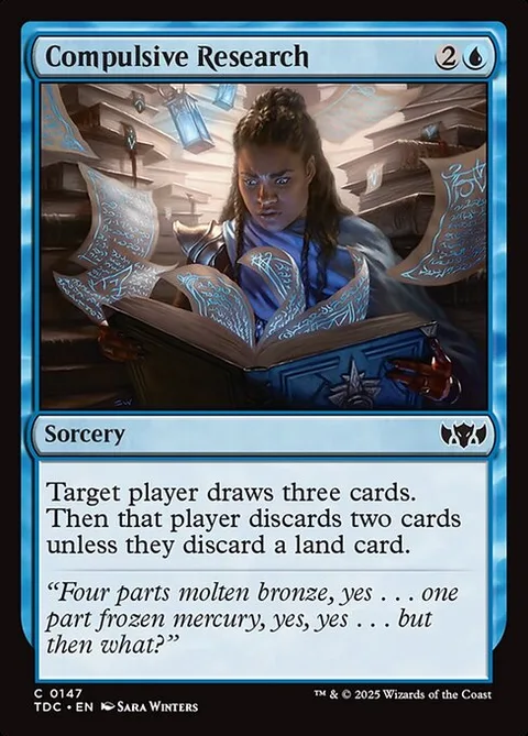 Compulsive Research, card 147 from Tarkir: Dragonstorm Commander