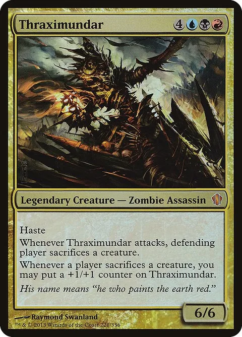Thraximundar, card 221 from Commander 2013 Oversized