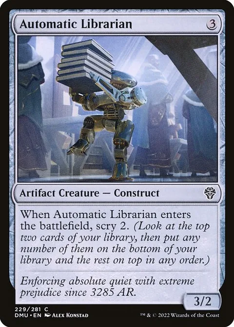Automatic Librarian, card 229 from Dominaria United
