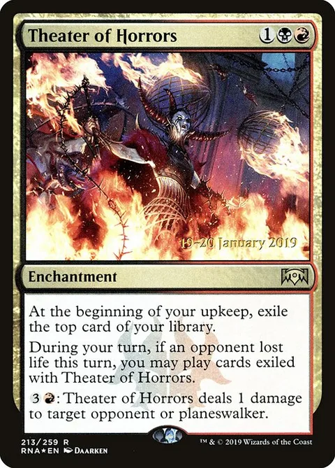 Theater of Horrors, card 213s from Ravnica Allegiance Promos