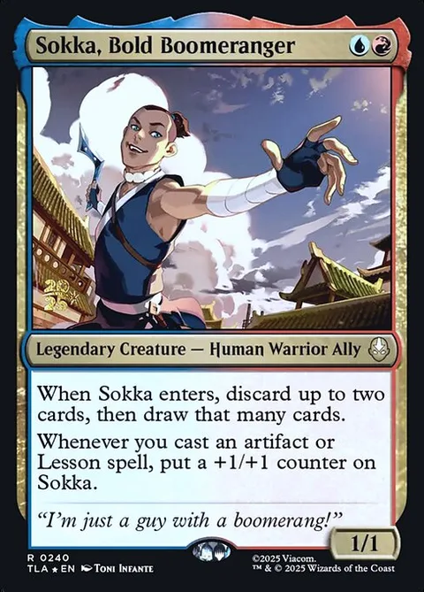 Sokka, Bold Boomeranger, carte 240s de Avatar: The Last Airbender Promos