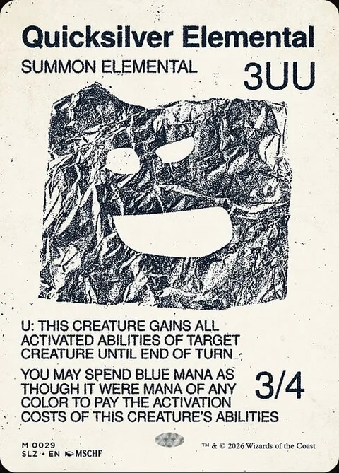 Quicksilver Elemental, carte 29 de The Zeta Set