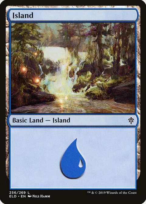 Island, carte 256 de Throne of Eldraine