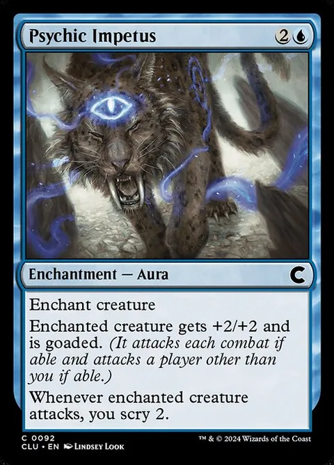 Psychic Impetus, card 92 from Ravnica: Clue Edition