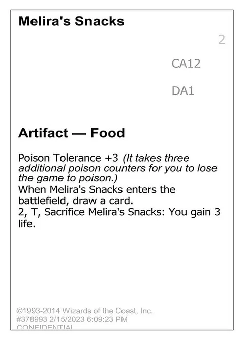 Melira's Snacks, carte CA12 de Unknown Event