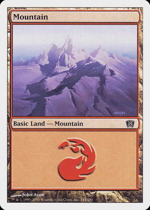 Mountain, card 344 from Eighth Edition