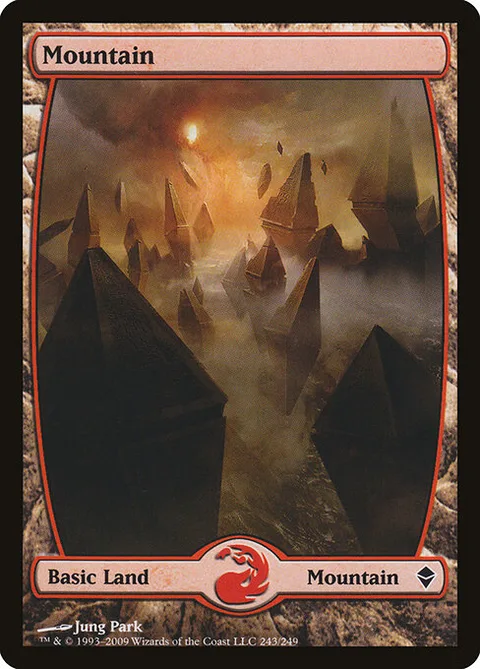 Mountain, card 243 from Zendikar