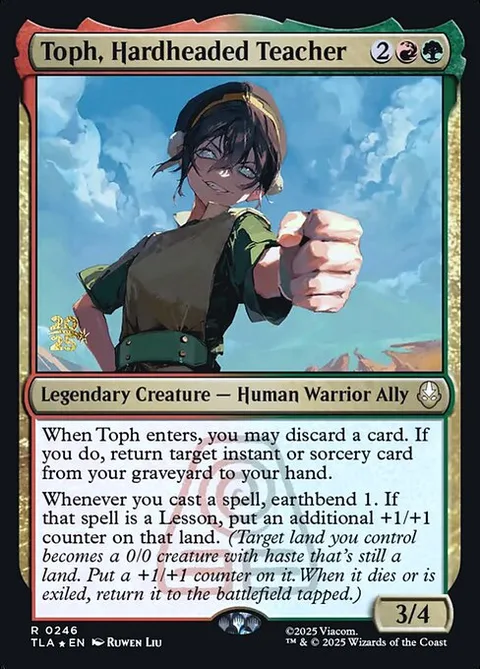 Toph, Hardheaded Teacher, card 246s from Avatar: The Last Airbender Promos