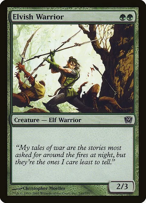 Elvish Warrior, card 240★ from Ninth Edition