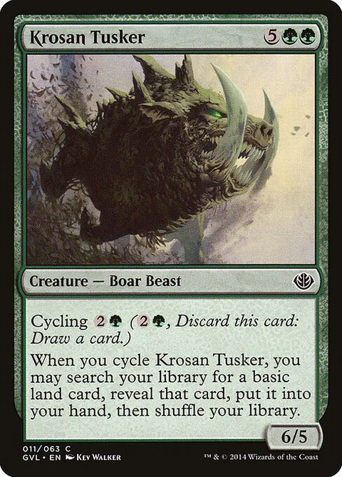 Krosan Tusker, card 11 from Duel Decks Anthology: Garruk vs. Liliana