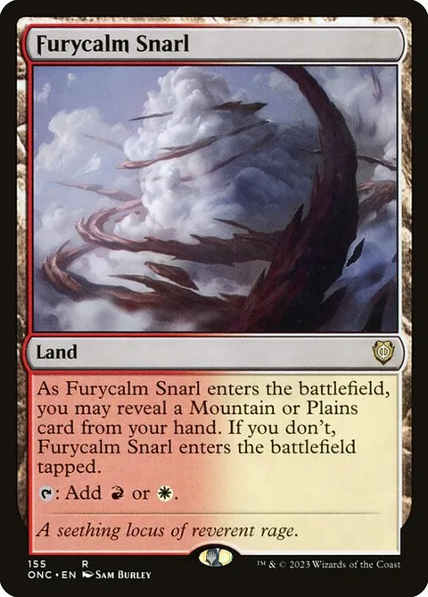 Furycalm Snarl, card 155 from Phyrexia: All Will Be One Commander