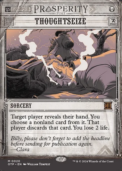 Thoughtseize, card 20 from Breaking News