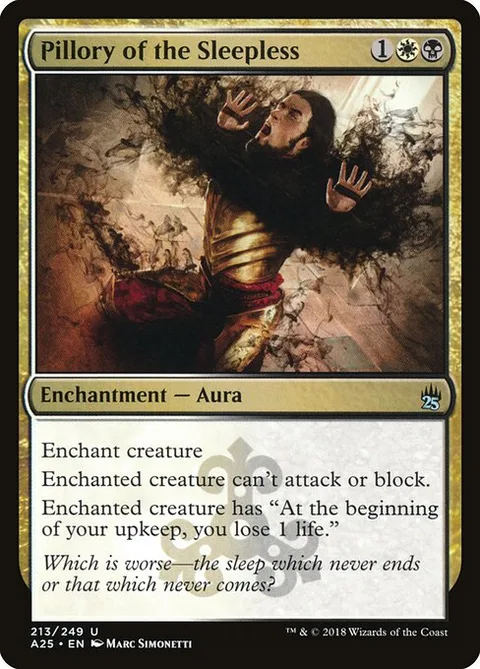 Pillory of the Sleepless, card 213 from Masters 25