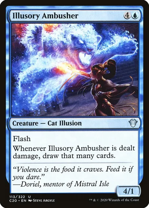 Illusory Ambusher, card 113 from Commander 2020