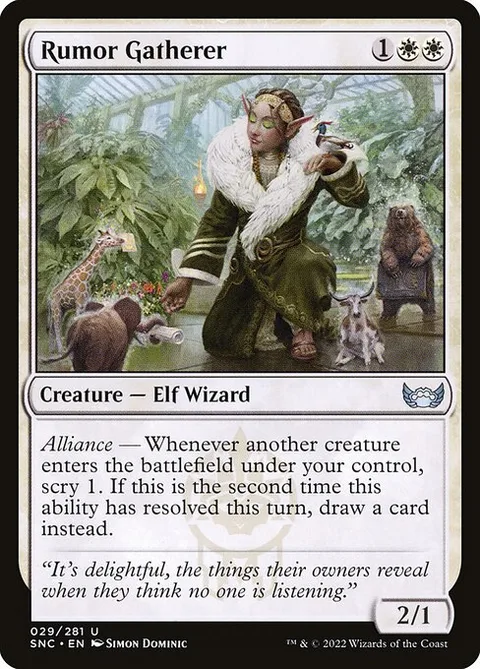 Rumor Gatherer, card 29 from Streets of New Capenna