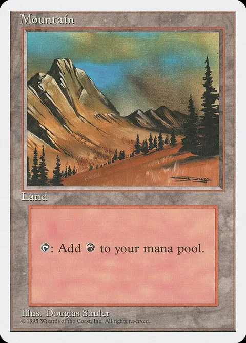 Mountain, card 375 from Fourth Edition