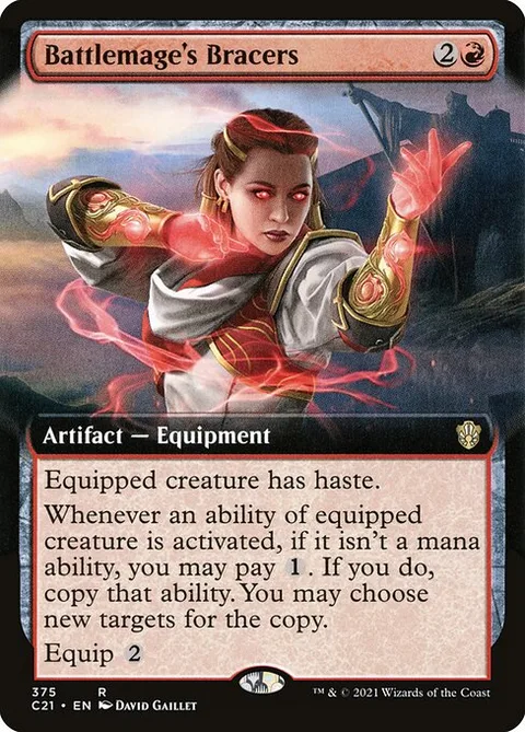 Battlemage's Bracers, card 375 from Commander 2021