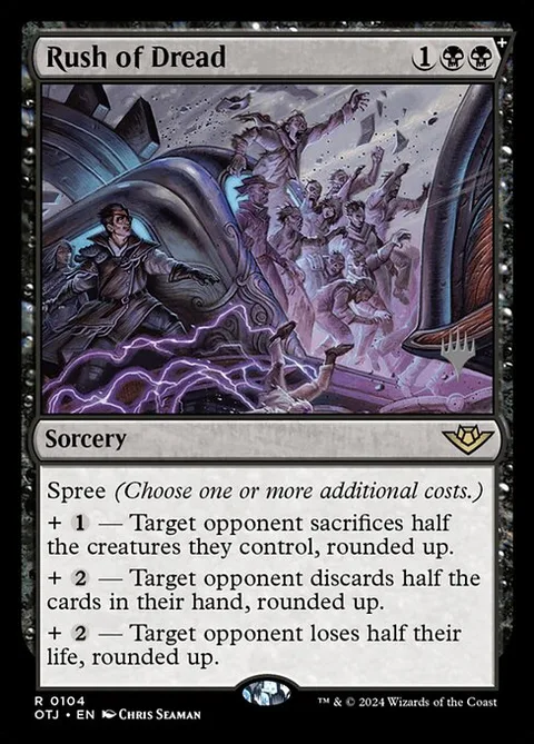 Rush of Dread, card 104p from Outlaws of Thunder Junction Promos