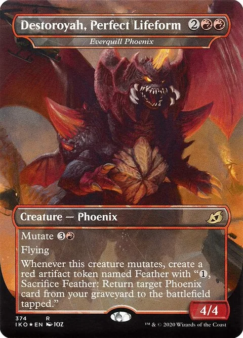 Everquill Phoenix, card 374 from Ikoria: Lair of Behemoths