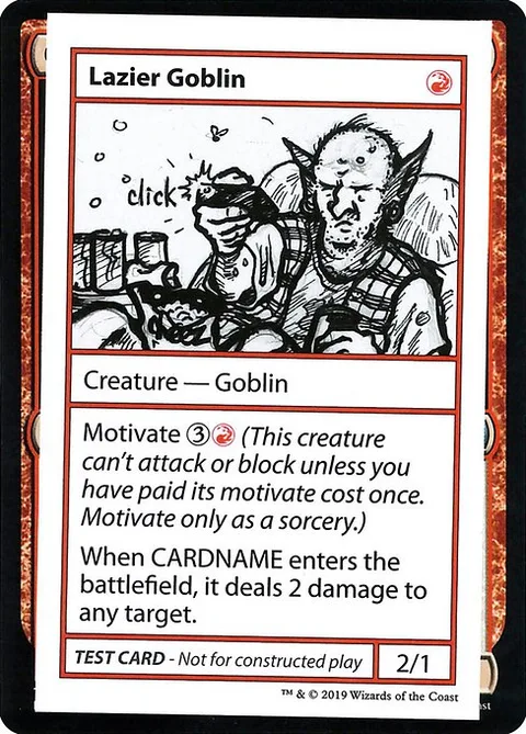 Lazier Goblin, card 56 from Mystery Booster Playtest Cards 2021