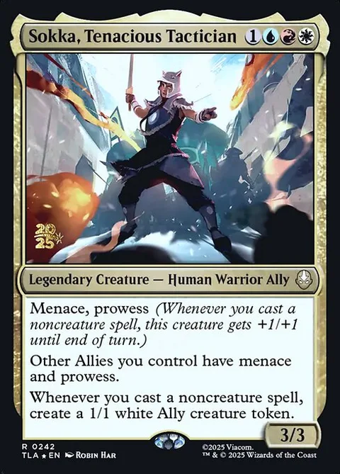 Sokka, Tenacious Tactician, card 242s from Avatar: The Last Airbender Promos