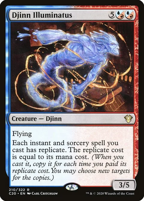 Djinn Illuminatus, carte 210 de Commander 2020