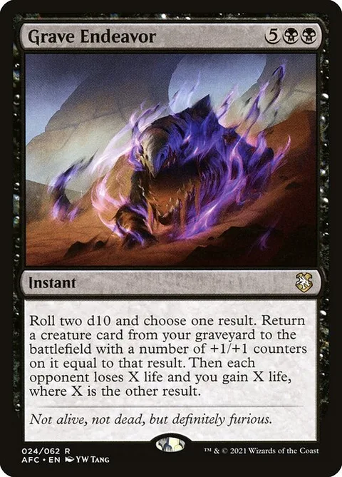 Grave Endeavor, carte 24 de Forgotten Realms Commander