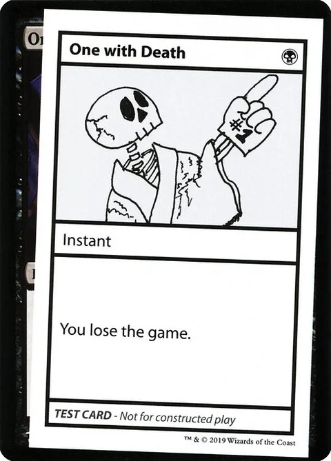 One with Death, carte 45 de Mystery Booster Playtest Cards 2021