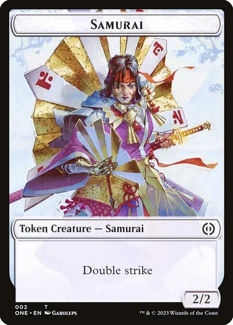 Samurai, card 2 from Phyrexia: All Will Be One Tokens