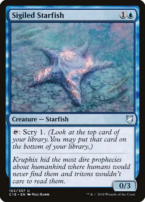 Sigiled Starfish, card 102 from Commander 2018