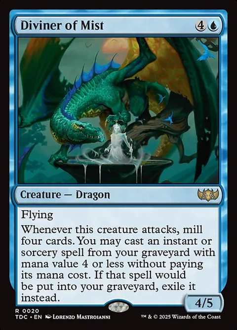 Diviner of Mist, card 20 from Tarkir: Dragonstorm Commander